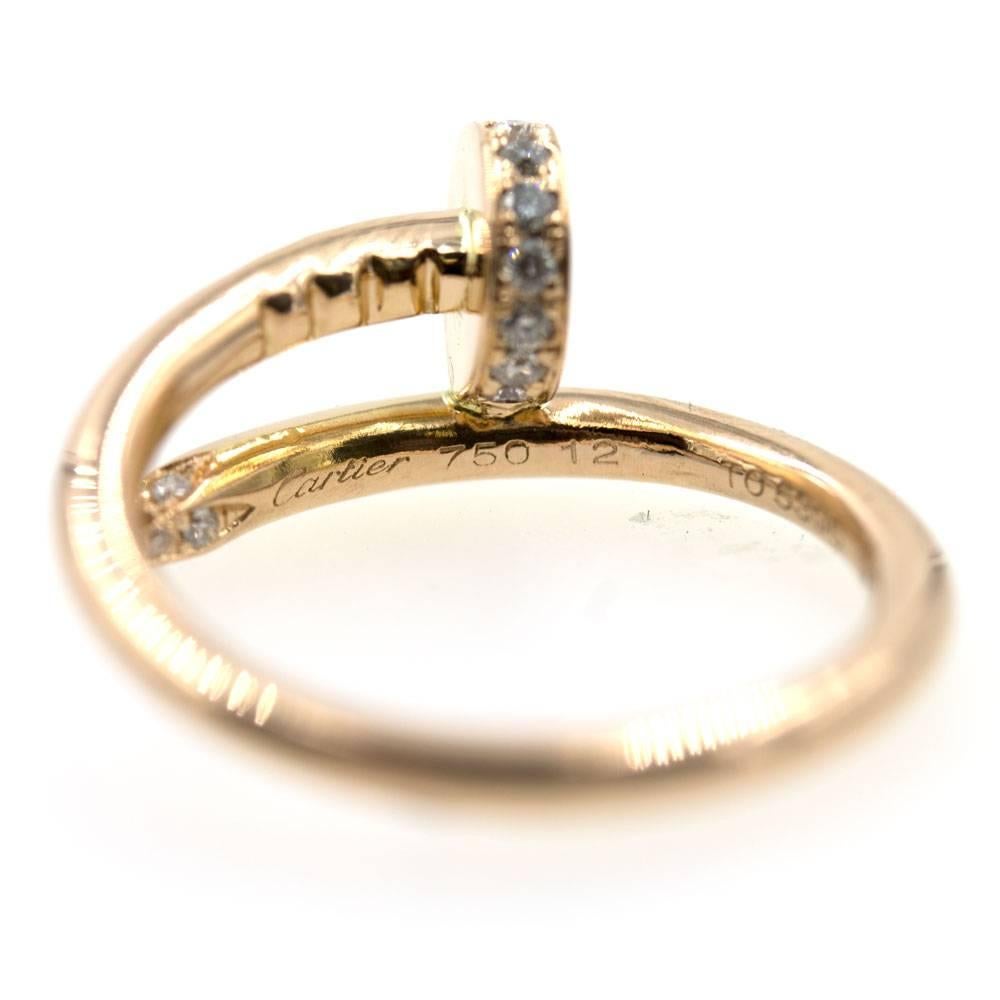 Women's Cartier Juste Un Clou Diamond Gold Ring