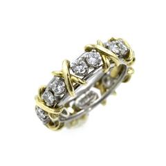 Tiffany & Company Schlumberger Sixteen Diamond 'X' Eternity Band