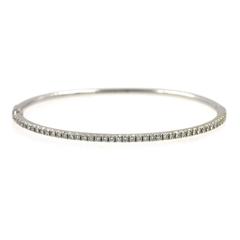Tiffany & Company Diamond Metro Cuff Bangle Bracelet Modern