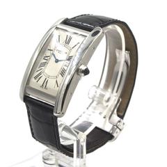 Cartier Platin Sonderausgabe Tank American Handaufzug Armbanduhr
