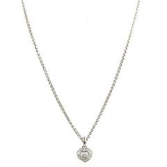 Chopard Happy Heart Floating Diamond 18 Karat White Gold Pendant Necklace