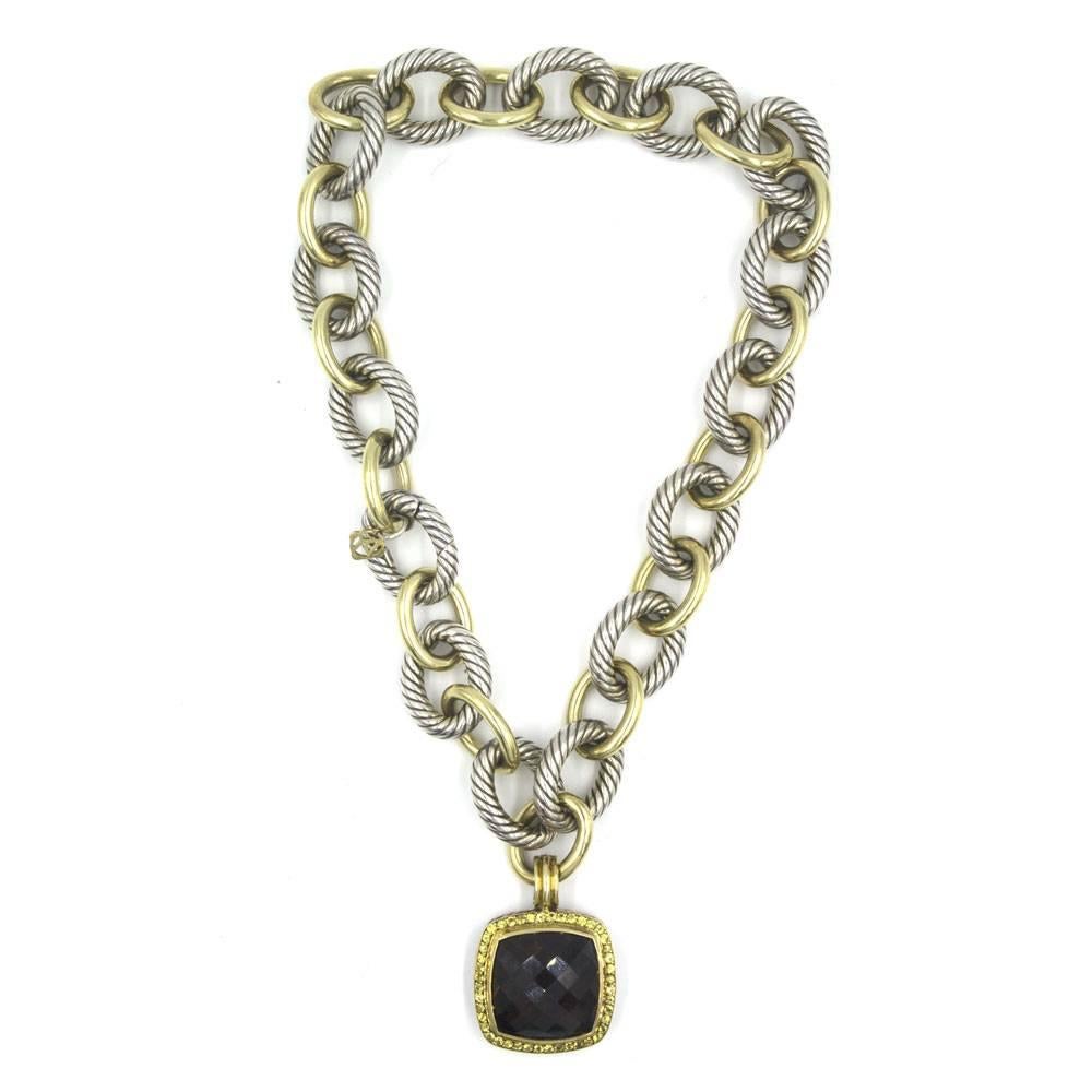sterling silver large link necklace