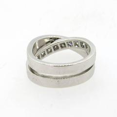Cartier Nouvelle Bague Crossover Diamond 18 Karat White Gold Band Ring