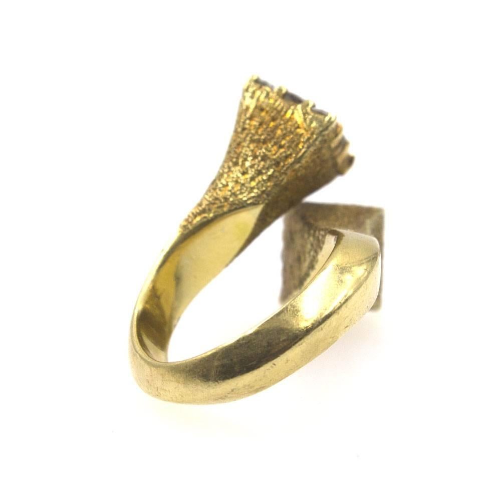 Women's GRAFF Vintage Diamond 18 Karat Yellow Gold  Crossover Fashion Ring