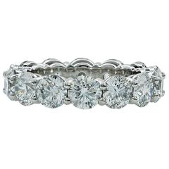 14 Diamond Platinum Eternity Band Ring All GIA Certified