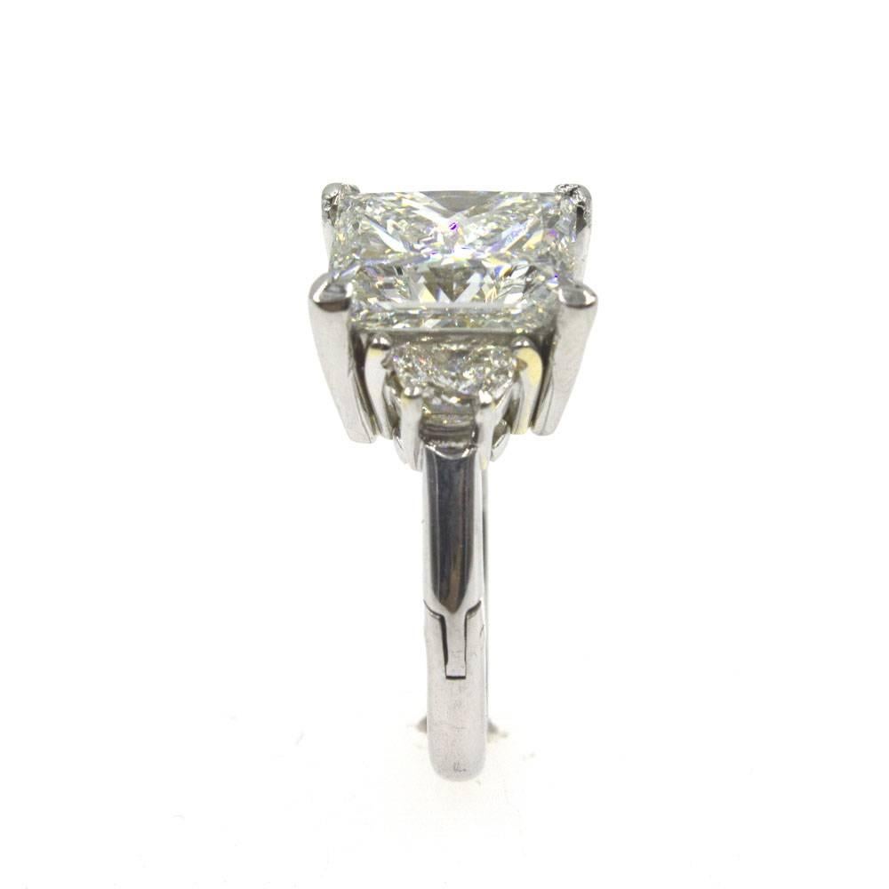 Women's 6.22-Carat Princess Cut Diamond Platinum Engagement Ring  GIA Certified