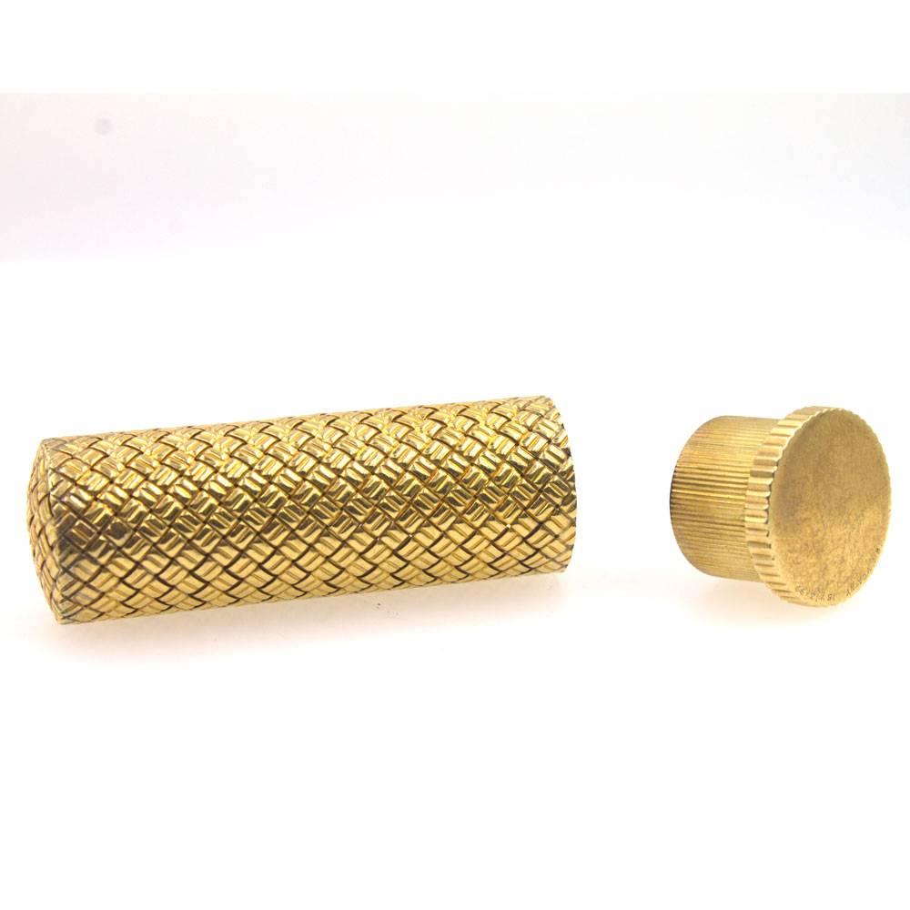 lipstick with gold case