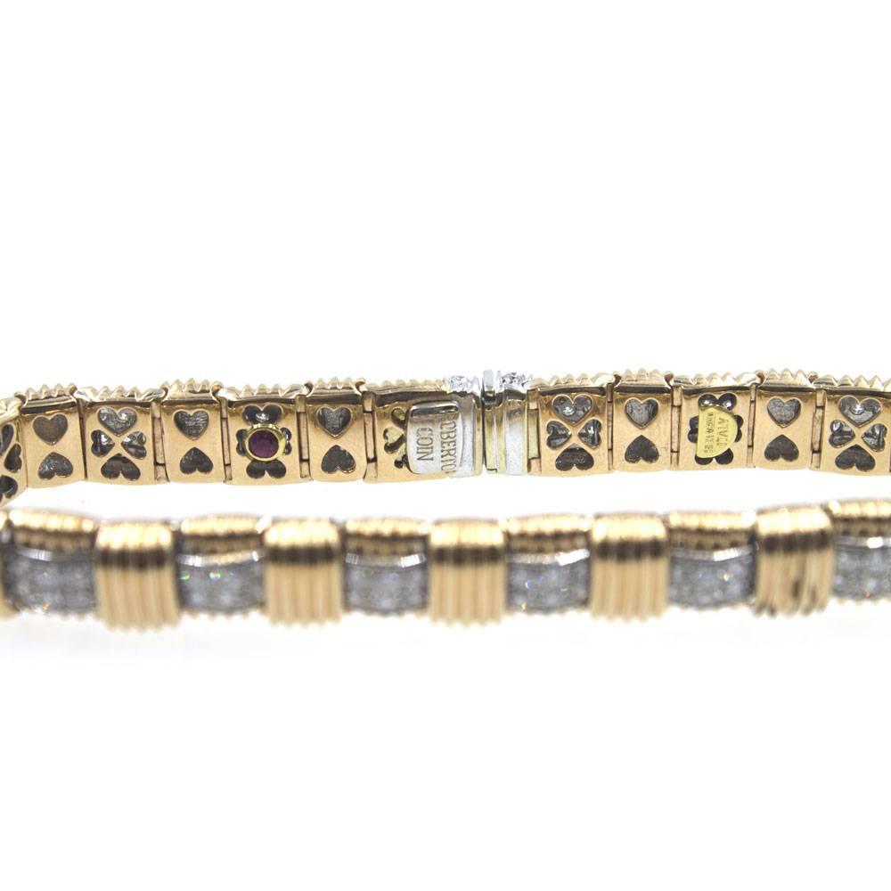 Women's Roberto Coin Appassionata Diamond Rose Gold Bracelet