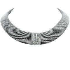 Verdi Diamond White Gold Flexible Necklace