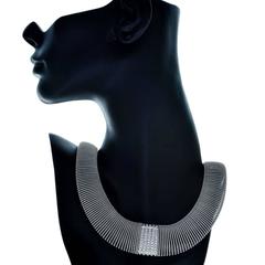 Verdi flexible Halskette aus Weißgold mit Diamanten