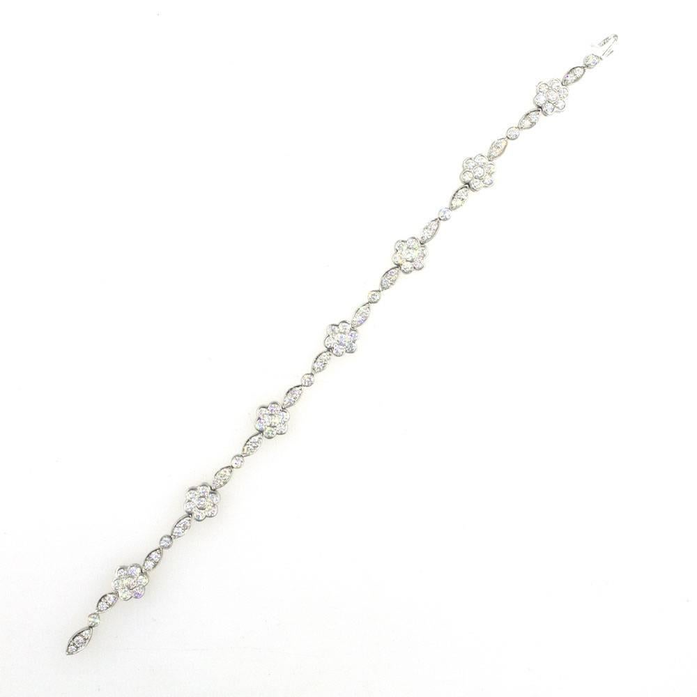 Women's Tiffany & Co. Diamond Platinum Floral Bracelet