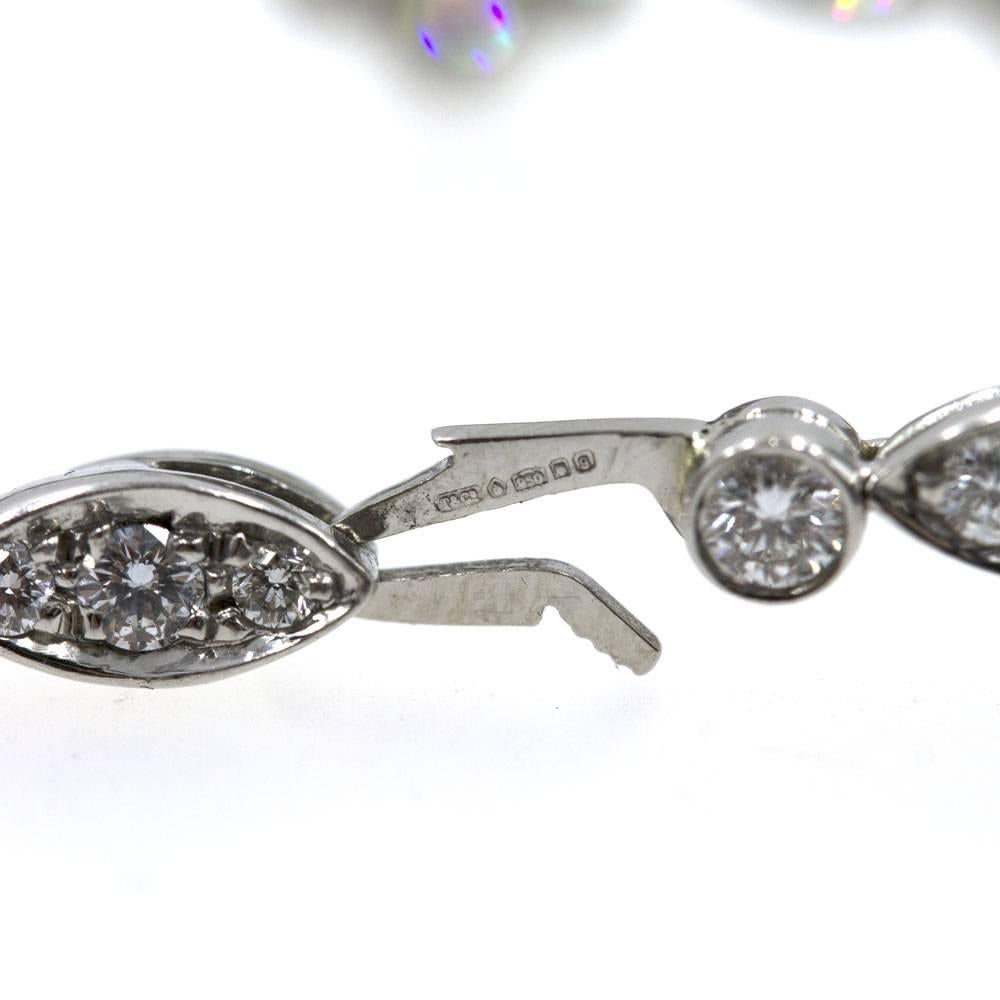 Tiffany & Co. Diamond Platinum Floral Bracelet 1