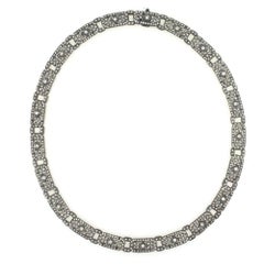 Six Carat Diamond 18 Karat White Gold Choker Necklace 9