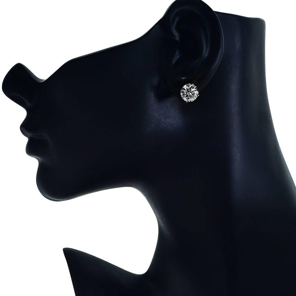 4 carat total weight diamond stud earrings