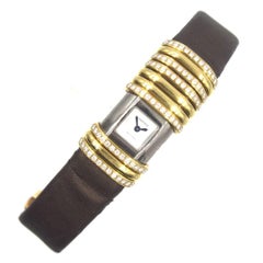 Cartier Yellow Gold Declaration Diamond Bracelet Wristwatch