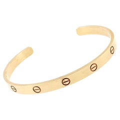 Cartier LOVE Cuff Bracelet 18 Karat Yellow Gold Size 20