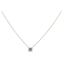 Tiffany & Company Elsa Peretti Diamond Solitaire 18KYG Pendant Necklace