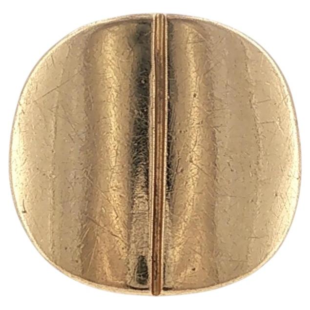 Georg Jensen 18 Karat Yellow Gold Solid Circle Vintage Ring For Sale
