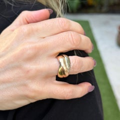 Cartier Trinity 18K Tri-Color Gold Rolling Ring Size 52 (US 6) Vintage 1990