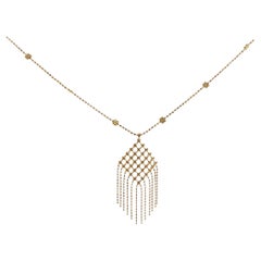 Tiffany & Co. 18 Karat Yellow Gold Bead Fringe Drop Pendant Necklace