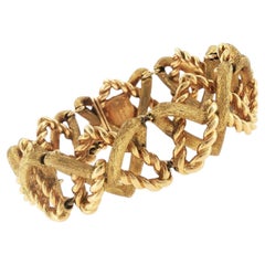Jean Schlumberger Tiffany & Company 'X' Link 18K Yellow Gold Vintage Bracelet