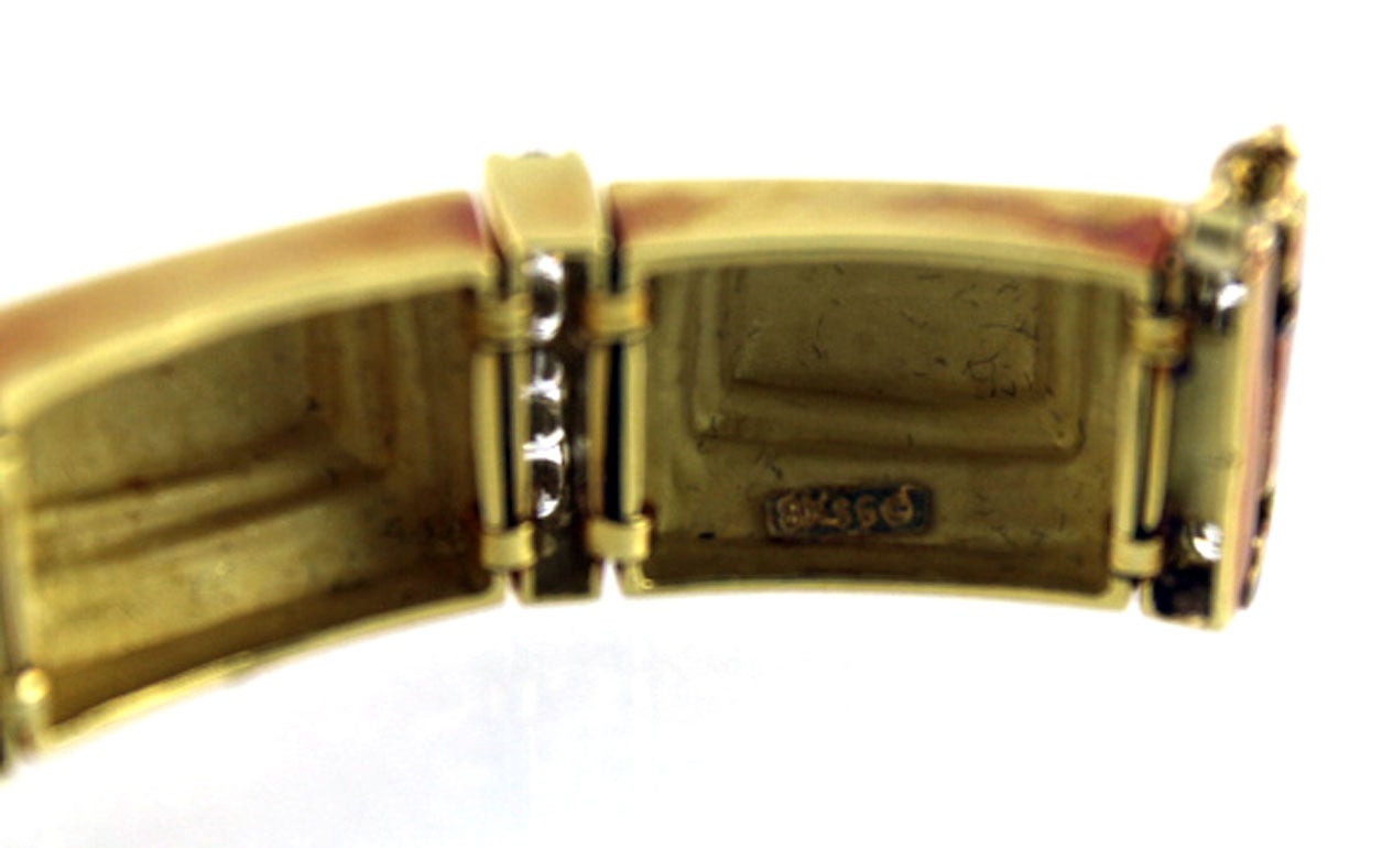 SeidenGang Diamond Gold Etruscan Style Bracelet In Excellent Condition In Boca Raton, FL