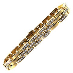 Cartier Maillon Panthere Diamond Gold Link Bracelet