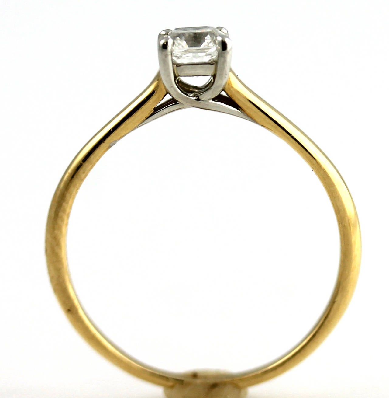 Modern Tiffany & Co. Lucida Cut Diamond Gold Platinum Engagement and Bridal Set