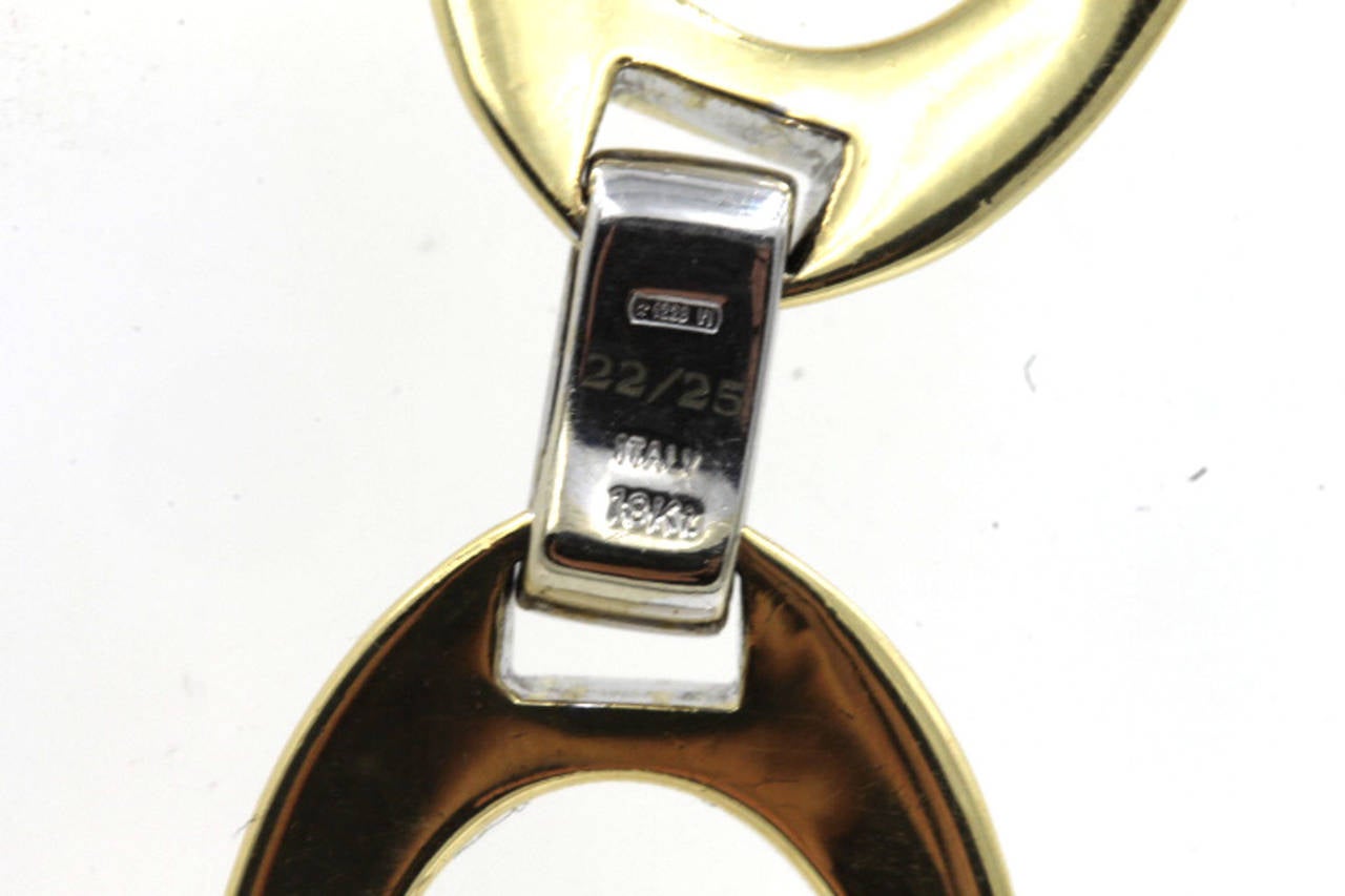 Roberto Coin Diamond Gold Horse Bit Link Bracelet In Excellent Condition In Boca Raton, FL