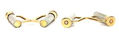 Hermes Two Color Gold Shotgun Shell Cufflinks