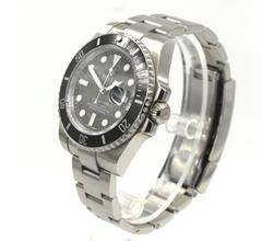 Rolex Stainless Steel Submariner Date Black Ceramic Bezel Wristwatch