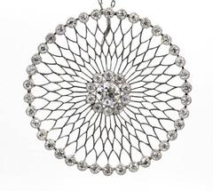 Edwardian 1.25 Carat Diamond Platinum Circle Pendant