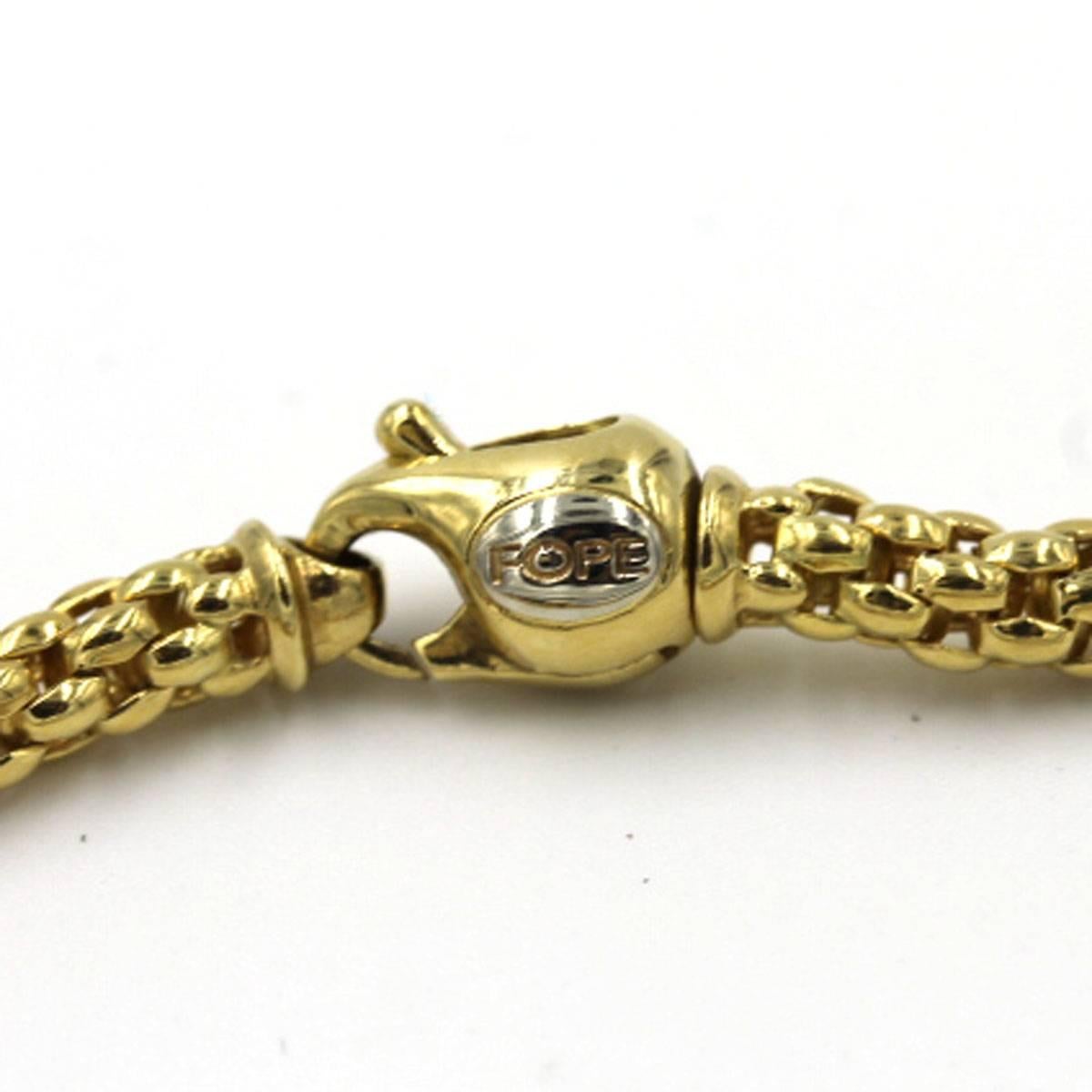 fope 18k white gold lariette necklace