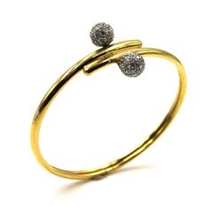 Tiffany & Co. Pave Diamond Platinum Bangle Bracelet