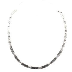 Tiffany & Co. Atlas Diamond White Gold Station Collar Necklace