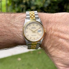 Rolex Datejust 36 mm bicolore, quadrante con diamanti originali, bracciale Jubilee, scatola e documenti