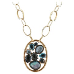 Ippolita Rock Candy 18 Karat Yellow Gold 33 Inch Oval Link Pendant Necklace