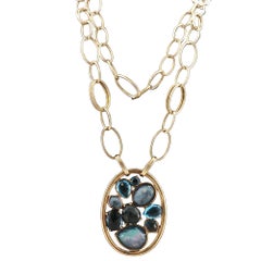 Ippolita Rock Candy 18 Karat Yellow Gold 33 Inch Oval Link Pendant Necklace