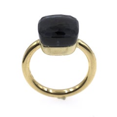 Pomellato Nudo Blue Topaz 18 Karat Yellow Gold Ring