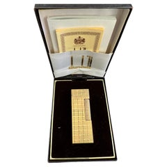 Iconic James Bond Dunhill Gold-Plated Lighter with Original Case