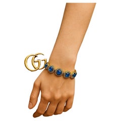 Bochic "Capri" Bracciale vintage con tanzanite naturale e diamanti in argento e 18 carati