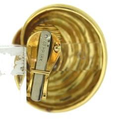 1970s David Webb Aquamarine Diamond Gold Earrings