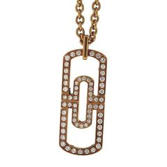 BVLGARI Parentesi Diamond Necklace Rose Gold up to 26" LIST $11, 900