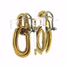 KURT GUTMAN Rich Yellow Gold Loop Earrings