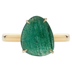 Ecksand 18k Yellow Gold Aventurine Cocktail Ring