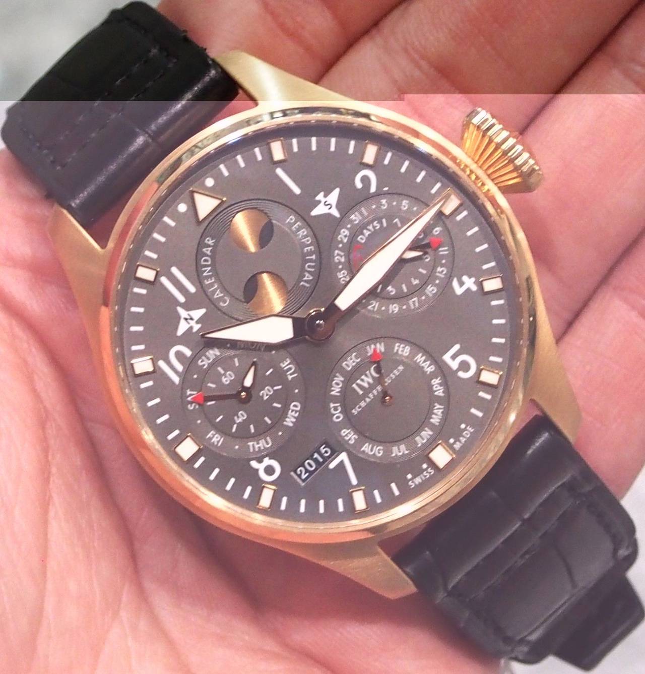 Brand Name  IWC  
Style Number  IW502638  
Also Called  5026-38, 502638  
Series  Big Pilot Perpetual Calendar Limited Edition  
Gender  Men's  
Case Material  Rose Gold  
Dial Color  Grey  
Movement  Automatic  
Engine  Cal. 51614 