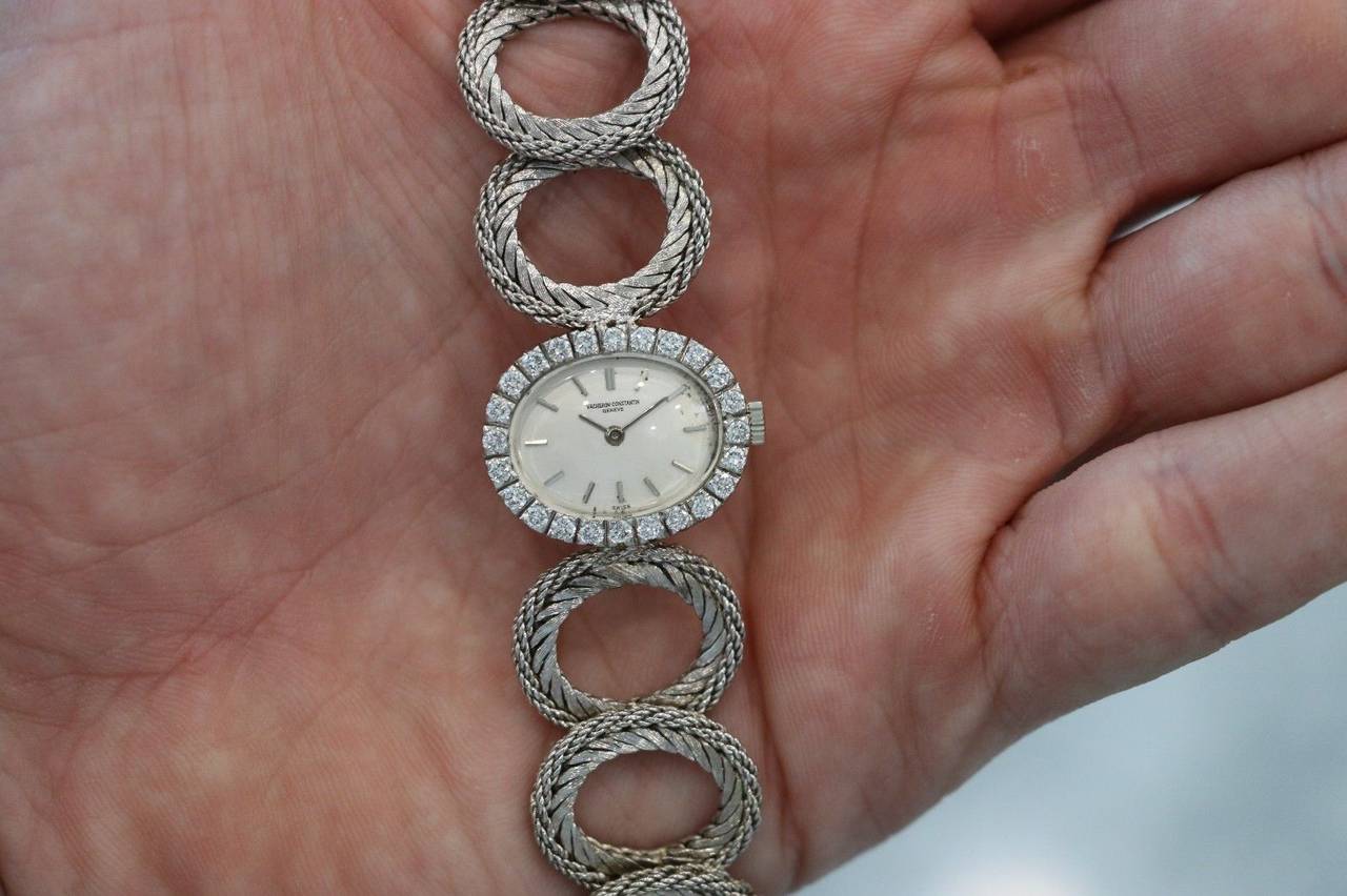 Vacheron Constantin Lady's White Gold Wristwatch Box Papers Ref 1028 5