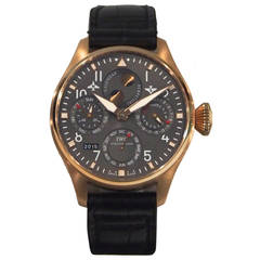 Used IWC Rose Gold Big Pilot Perpetual Calendar Limited Edition Wristwatch