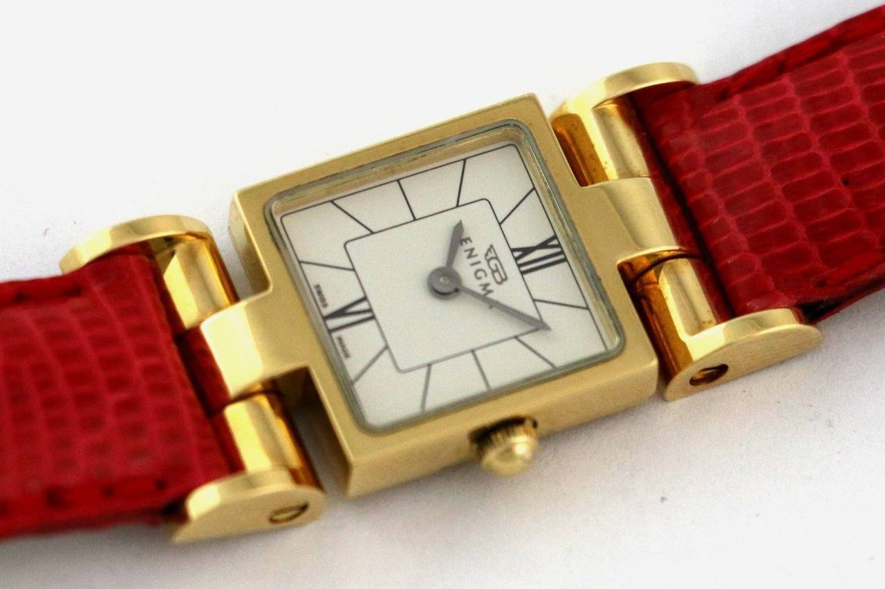 Women's Enigma by Gianni Bulgari Lady's Yellow Gold Quartz Wristwatch