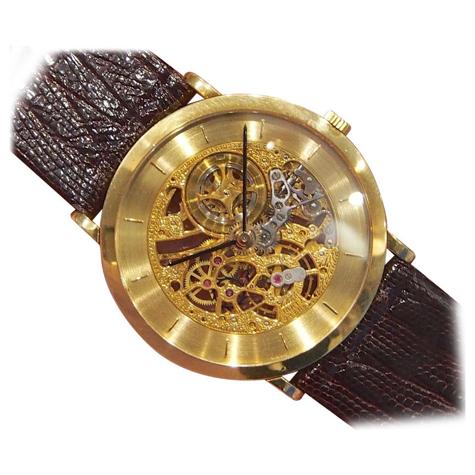 Audemars Piguet Yellow Gold Skeleton Ultra Thin 31.5mm Cal. 2003 Wristwatch